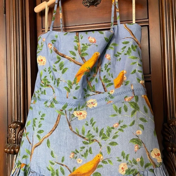 Agua by Agua Bendita Lima Printed Tiered Linen Maxi Dress - z1residence.com